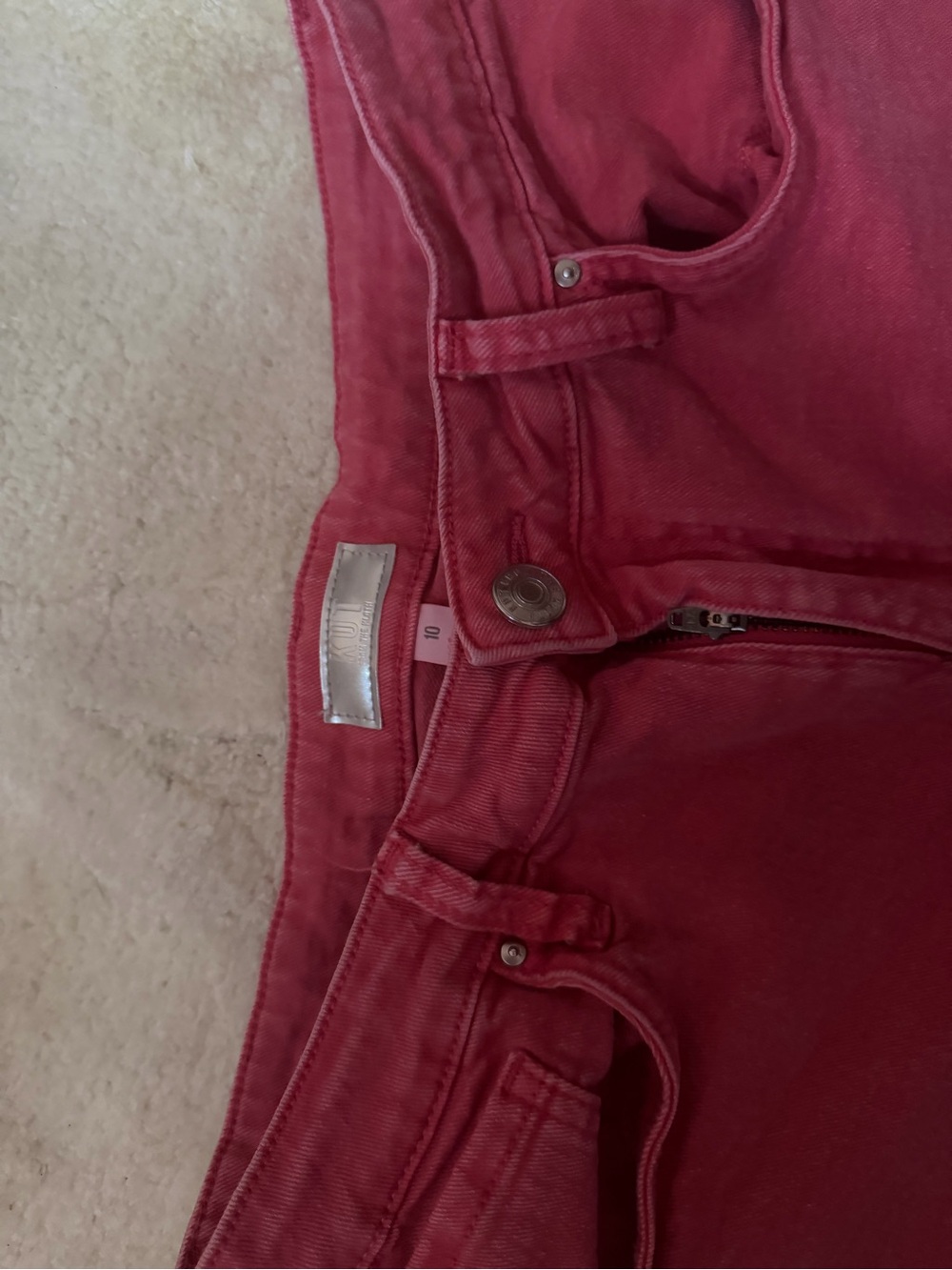 Kut from the Kloth High-Rise Red Jeans
